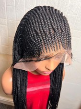 Frontal Long Half Chris Cross AllBack Ghana Weaving BraidedWig 4 Women Glueless 