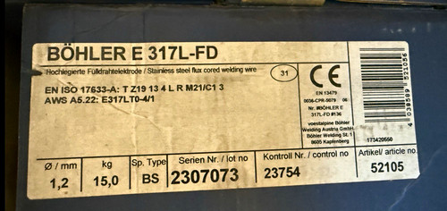 Böhler 317l fd - e, 317l-fd