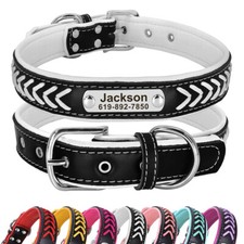 Personalisiert Hundehalsband mit Namen Geflochten Leder Hund Katz Halsband XS-XL