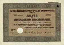AG für Waggonbau 1934 Berlin Linke Hofmann Wroclaw Breslau Bombadier Salzgitter