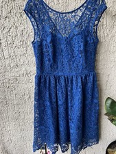 Esprit Kleid Neu 38 Blau Spitz