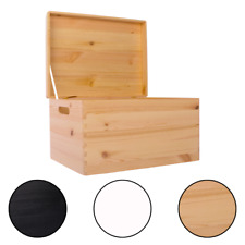 Holzkiste mit Decke Aufbewahrungsbox Holzbox Allzweckkiste | 2 Größen | 3 Farben
