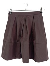 HALLHUBER Damen Faltenrock Gr. 36 S Braun Elegant Midirock