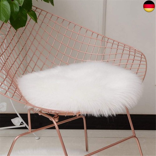 Rund sitzkissen faux lammfell - rund,