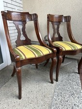 2 X Stuhl englische Mahagoni um 1850 amerikanische Gondola-Stühle aus Mahagoni,