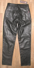 - H.I.S - Damen- LEDERJEANS / Lederhose aus Lamm- Nappaleder schwarz ca. 36-38