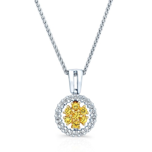 Gelber diamant saphir halo - gelber,