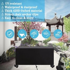 Gartenmöbel Abdeckung 420D Oxford wasserdicht UV Schutz winddicht 308*138*98cm