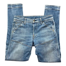 G-Star Elwood Jeans Hose W30 L32 Blau Stretch Slim Schrittlänge 79 cm