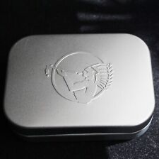 American Spirit Metall Silber Tabakdose mit Emblem unbenutzt ca. 11 X 8cm