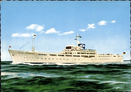 Fährschiff roland von - ak,