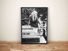 Brigitte Bardot Wandbild Bild Poster Kunstdruck Hund Retro Vintage NEU
