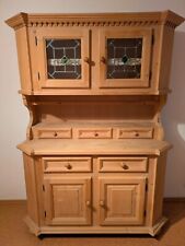 Antiker Küchen-/Vitrinen-/Buffetschrank aus Massivholz im Landhausstil