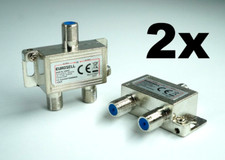 2 STÜCK Verteiler 2-fach SAT