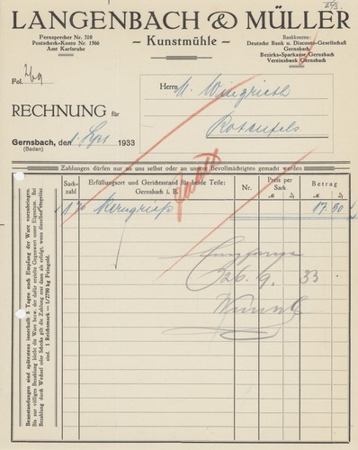 Rechnung gernsbach langenbach - rechnung,