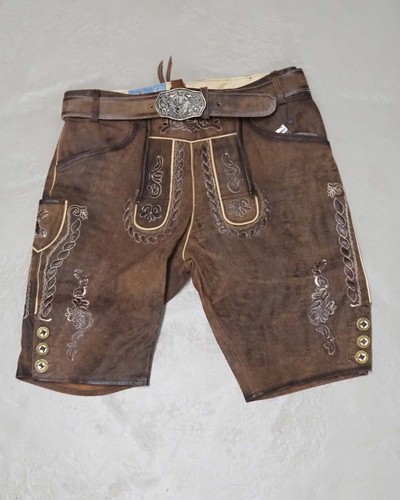 Lederhose kurz braun antik