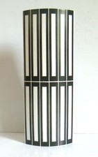 FÜRSTENBERG SELTENE OP ART PORZELLAN VASE SCHWARZ / WEISS PROF. ERICH W. JOHN