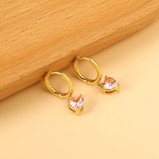 Rosa diamant creolen - diamant-creolen, |
