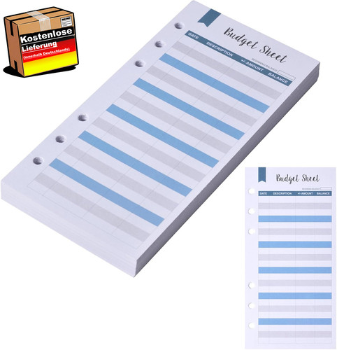 Budget blätter mit 6 - budget,