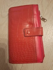 Rote portemonnaie Echt Leder