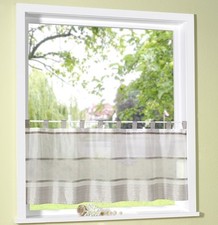 Scheibengardine mit Schlaufen in stone rosa lila Bistrogardine 50x140 cm Typ411