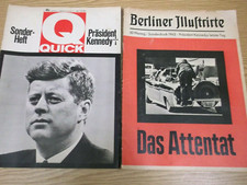 Kennedy Attentat Berliner Illustrierte Sonderdruck und Quick Sonderheft 1963