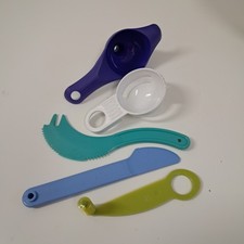 Tupperware Minis Trichter, Eiertrenner, Rettichschneider, Messer 5 Teile