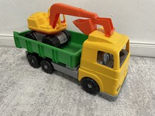 Kinder Sandkasten Baufahrzeug mit Bagger LKW Laster