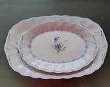 2 x Nikko VANESSA Blue Peony Japan Kuchenplatte Kekse Servierplatte