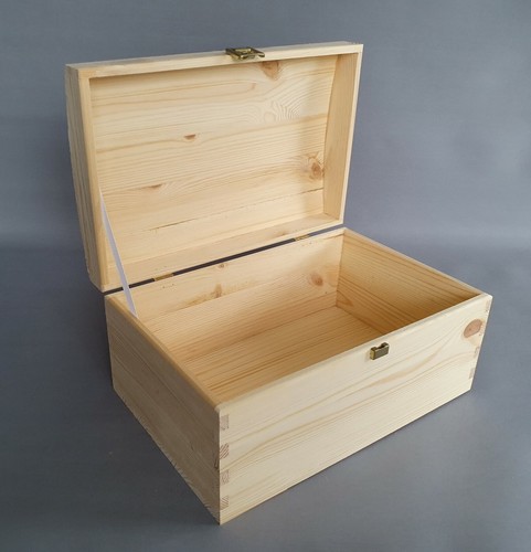 Große einfache holztruhe - einfache,