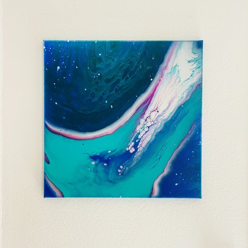 Acryl pouring leinwand 50x50 - acryl,
