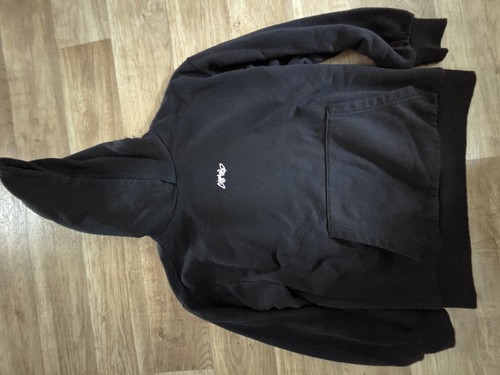 Schwarzer hoody gefüttert - schwarzer,