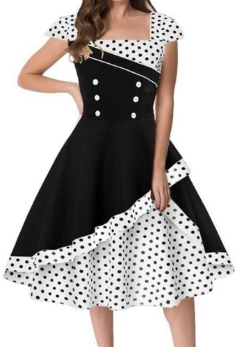 Rockabilly damen kleid - rockabilly, mit