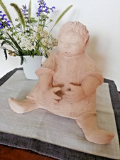 Keramik Ton Figur Kind Haus und Garten Unikat  Handarbeit ohne Deko