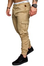 Herren Cargo Jogger Chino Stretch Hose Jeans Sweatpants Sweathose 7001