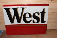 (BE0284) Blechschild West Zigaretten 80erJahre 46x35cm