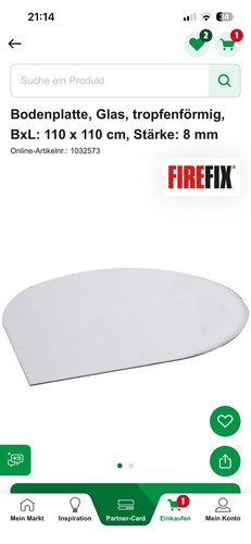 Firefix bodenplatte glasplatte - firefix,