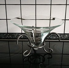 Glas Schale mit Ständer