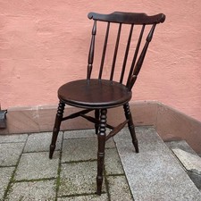 Stuhl England 19. Jhd. antik alt vintage englisch Sprossenstuhl gedrechselt Holz