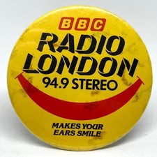 BBC Radio London 94.4 Stereo Vintage Promo Pin Anstecknadel Musiksender
