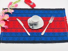 2er Sets, Tischsets, Platzsets, Hochwertige 100% Handgeknüpfter Wolle Tischest