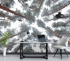 3D Schnee Wald H7528 Tapete