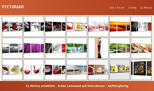 Bild set 150 cm drei - x, 50