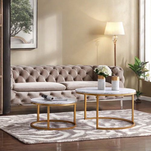2er set couchtische marmor - 2er,