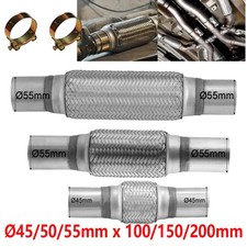 Edelstahl Flexrohr Flexstück Flexibles Auspuff Rohr Universal Ø45 /50 /55mm