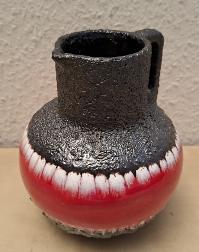 Vintage fat lava vase - vintage, rot