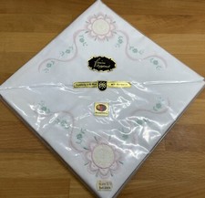 2 Kissenbezüge mit Stickerei Paradekissen Finisa Original Indanthren NEU 80x80