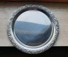 Große WMF Cromargan 30,5 cm Servierplatte Tablett Baroque Tortenplatte Vintage 