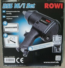 Rowi Druckluft Schlagschrauber Set 16-teilig DSS 16/1