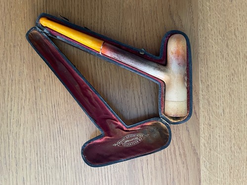 Pfeife meerschaum etui leder - pfeife,